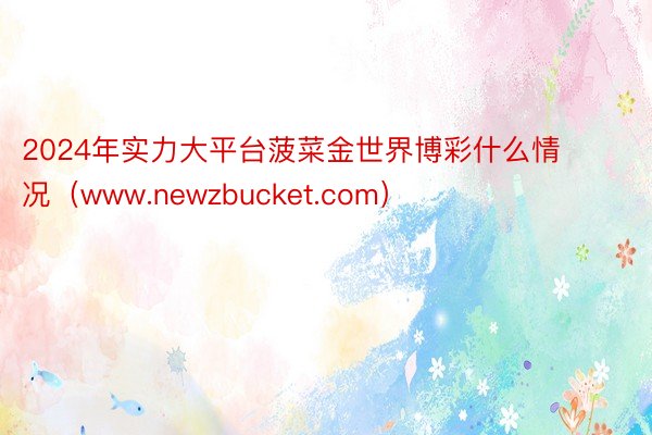 2024年实力大平台菠菜金世界博彩什么情况（www.newzbucket.com）